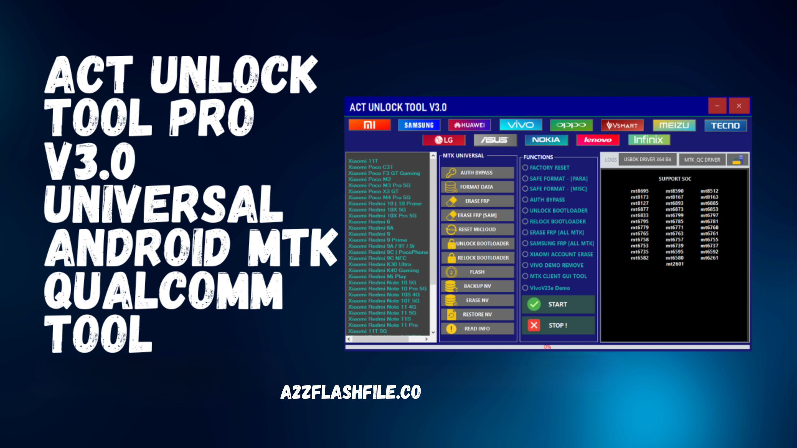 ACT Unlock Tool V3 Universal Android MTK Qualcomm Latest Tool