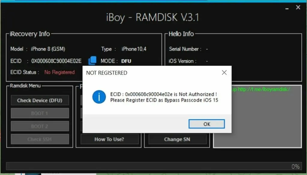 iBoy Ramdisk Tool v5.5.0.0 Bypass Unlimited iCloud Tool Free