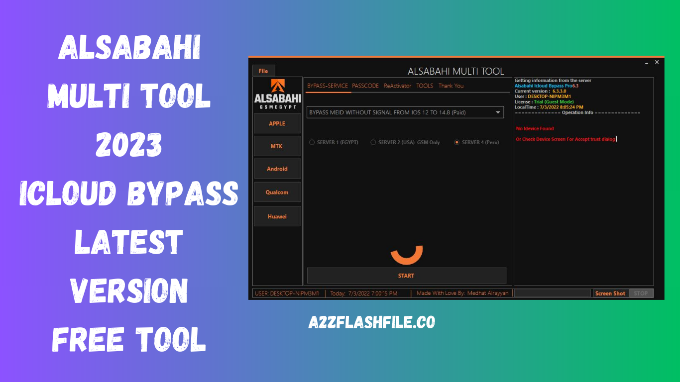 AlsaBahi Multi Tool 2023 iCloud Bypass Latest Version Free Tool