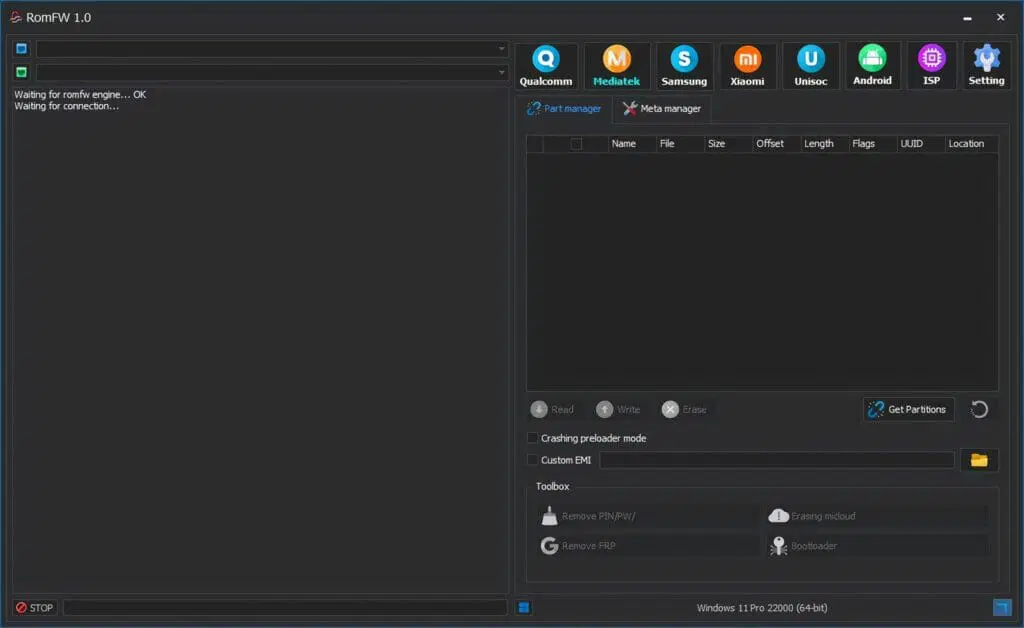 RomFw Tool 2023 Latest Version Setup Unlocking Tool Free